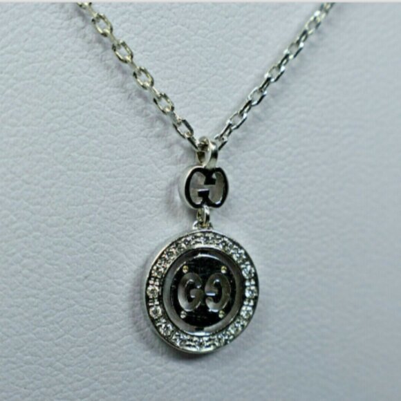 Auth GUCCI Necklace Diamond Icon Twirl 18K 750 White Gold - Picture 3 of 5